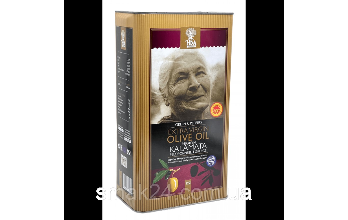 Масло оливковое HPA region Kalamata Peloponnese extra virgin olive oil Греция  5л