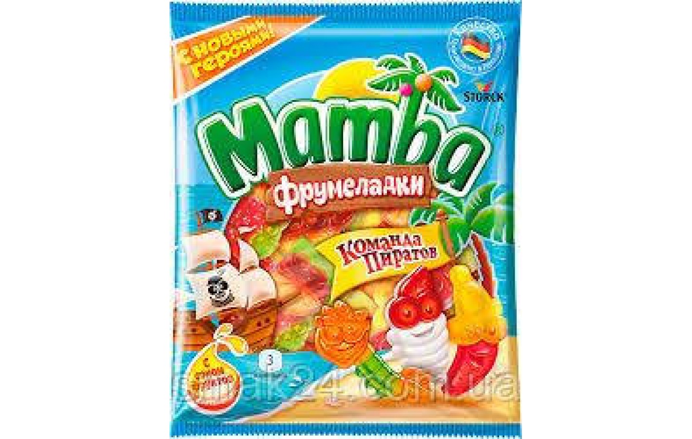 Желейні цукерки Фрумеладки Фруктовий мікс Storck Mamba 70 г Німеччина