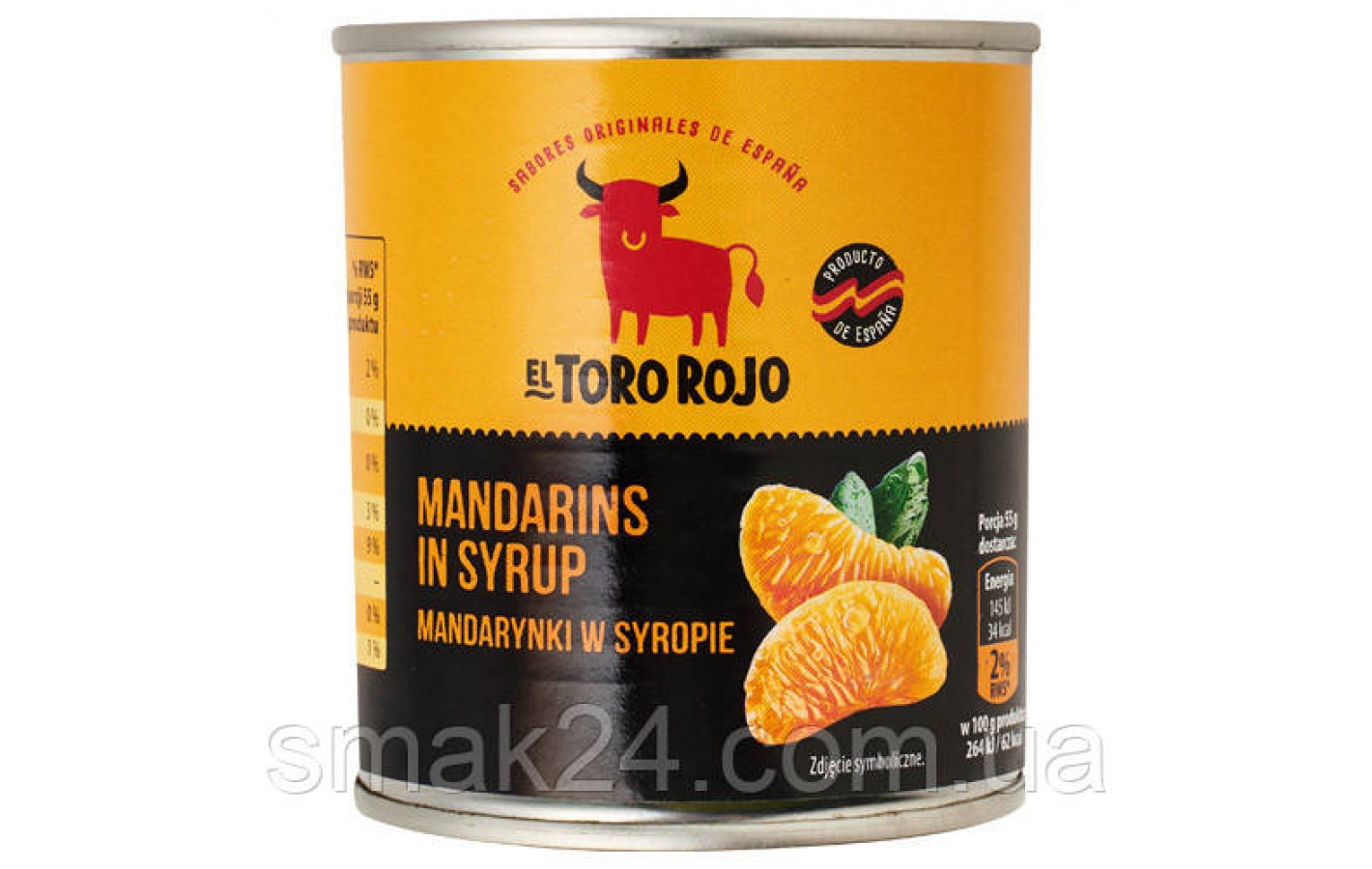 Мандарини консервовані часточками в сиропі El Toro Rojo Mandarynki w syropie 312 г/175 г Польща