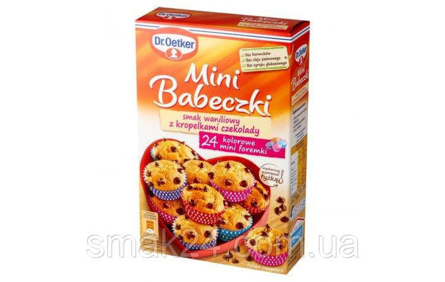 Суміш для кексів із краплями шоколаду Dr. Oetker Mini babecki smak waniliowy z kropelkami czekolady 250 г Польща
