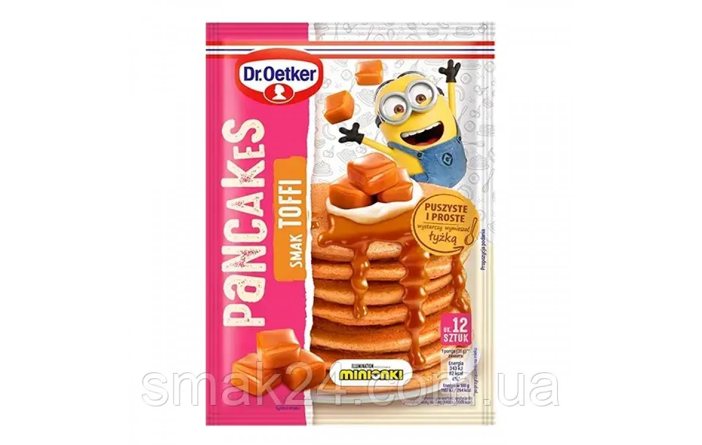 Панкейки зі смаком карамелі Dr.Oetker Minionki Pancikes Smak Toffi (12штук) 170 г Польща