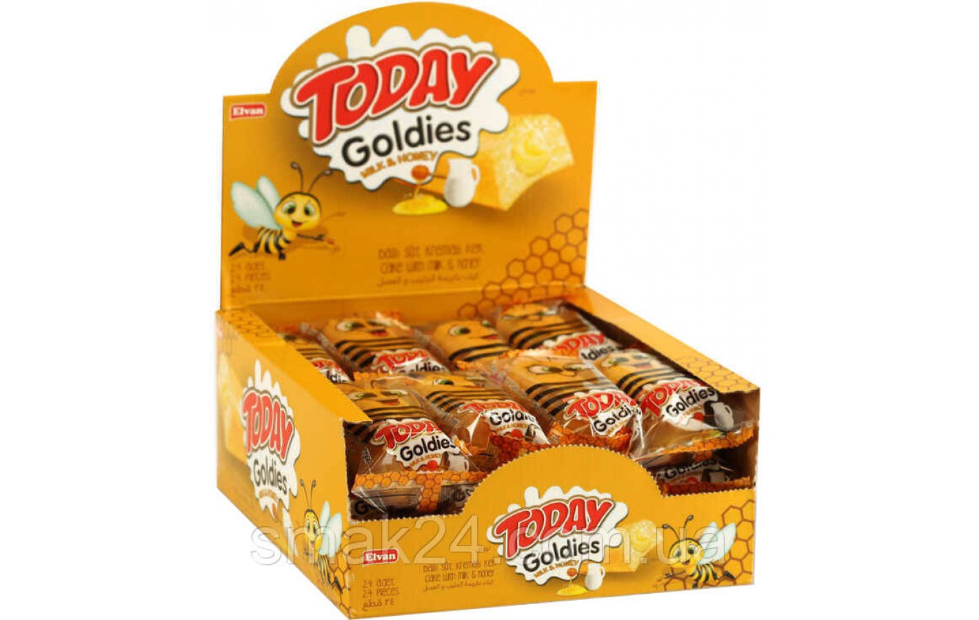 Бісквіт молоко-міг ПЧЕЛКА TODAY GOLDIES MILK & HONEY Elvan 45 г Туреччина