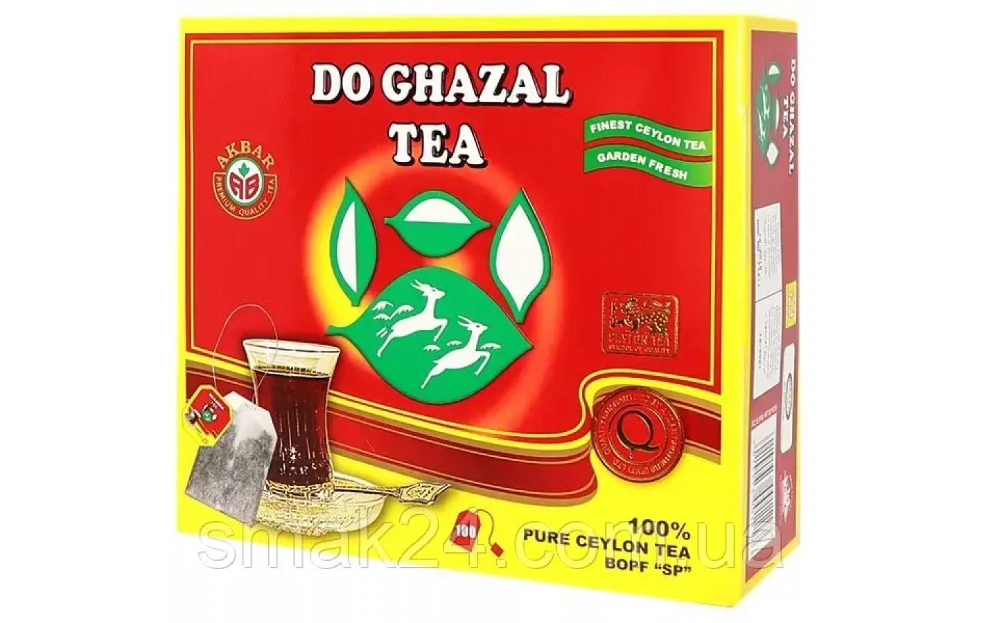 Чай черный цейлонский  Akbar «Do Ghazal Tea Pure Ceylon» (100 пакх2г) 200г Шри-Ланка