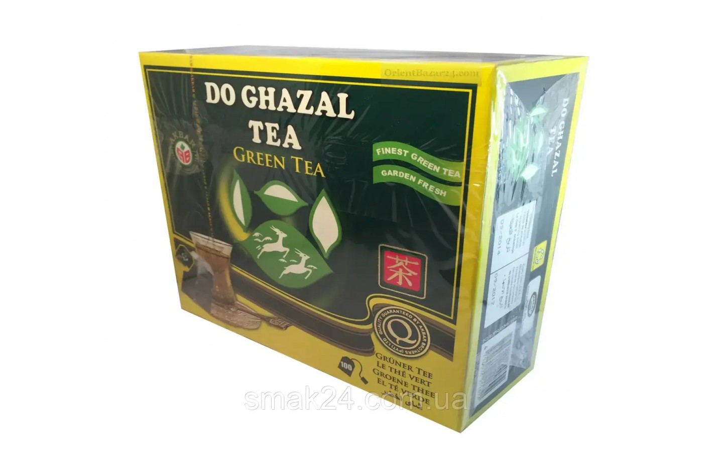 Чай зеленый цейлонский  Премиум Akbar «Do Ghazal Tea  Ceylon» (100пакетх2г)  200г Шри Ланка
