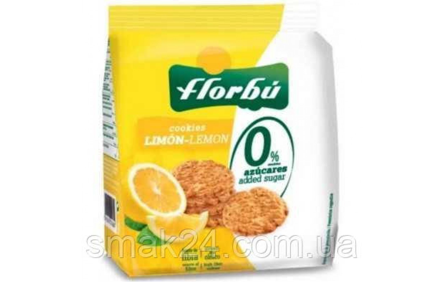 Печиво БЕЗ САХАРА з лимоном Florbu Cookies Lemon 0% azucares 130 г Іспанія