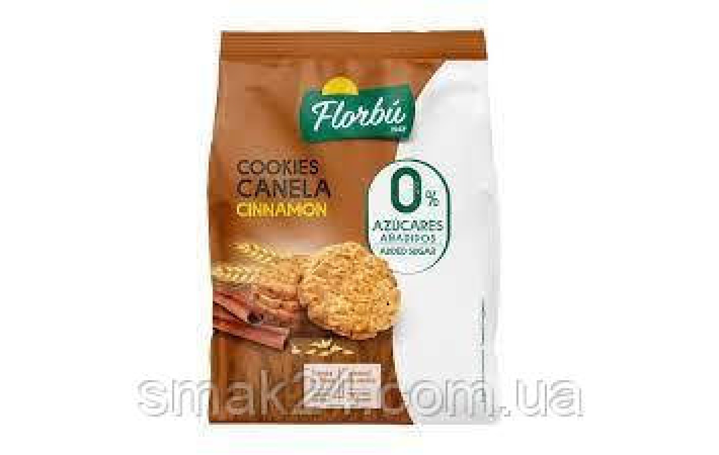 Печиво БЕЗ САХАРА з корицею Florbu Cookies Cinnamon 0% azucares 130 г Іспанія