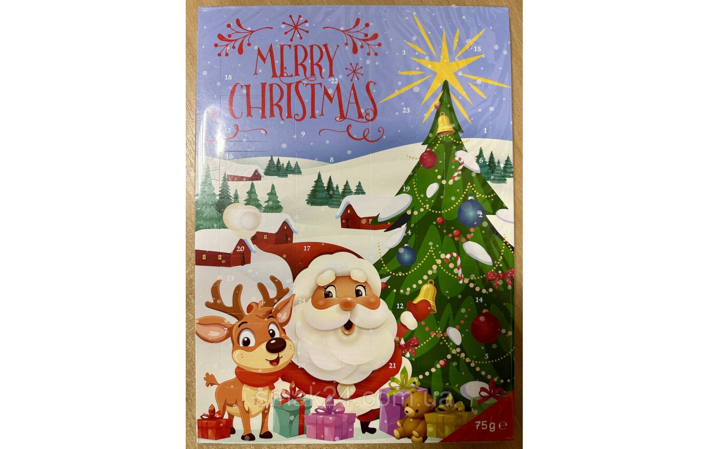 Шоколадный адвент календарь Merry Christmas Польша 75г