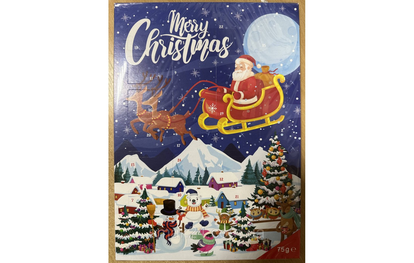 Шоколадный адвент календарь Merry Christmas Польша 75г
