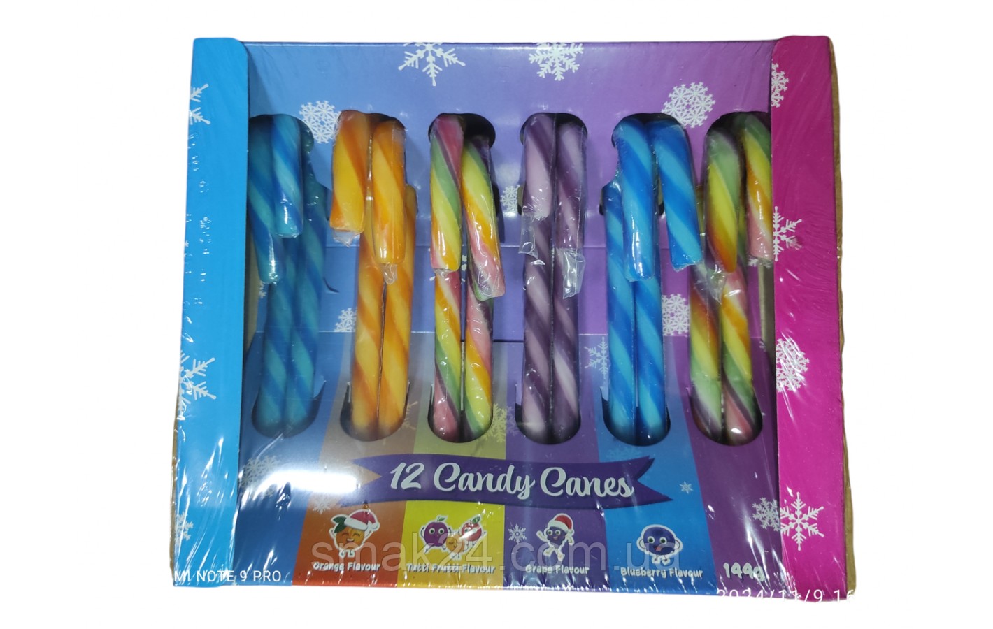Леденцы Рождественская Трость БЕЗ ГЛЮТЕНА Becky's 12 Candy Canes (12x12г) 144г Нидерланды