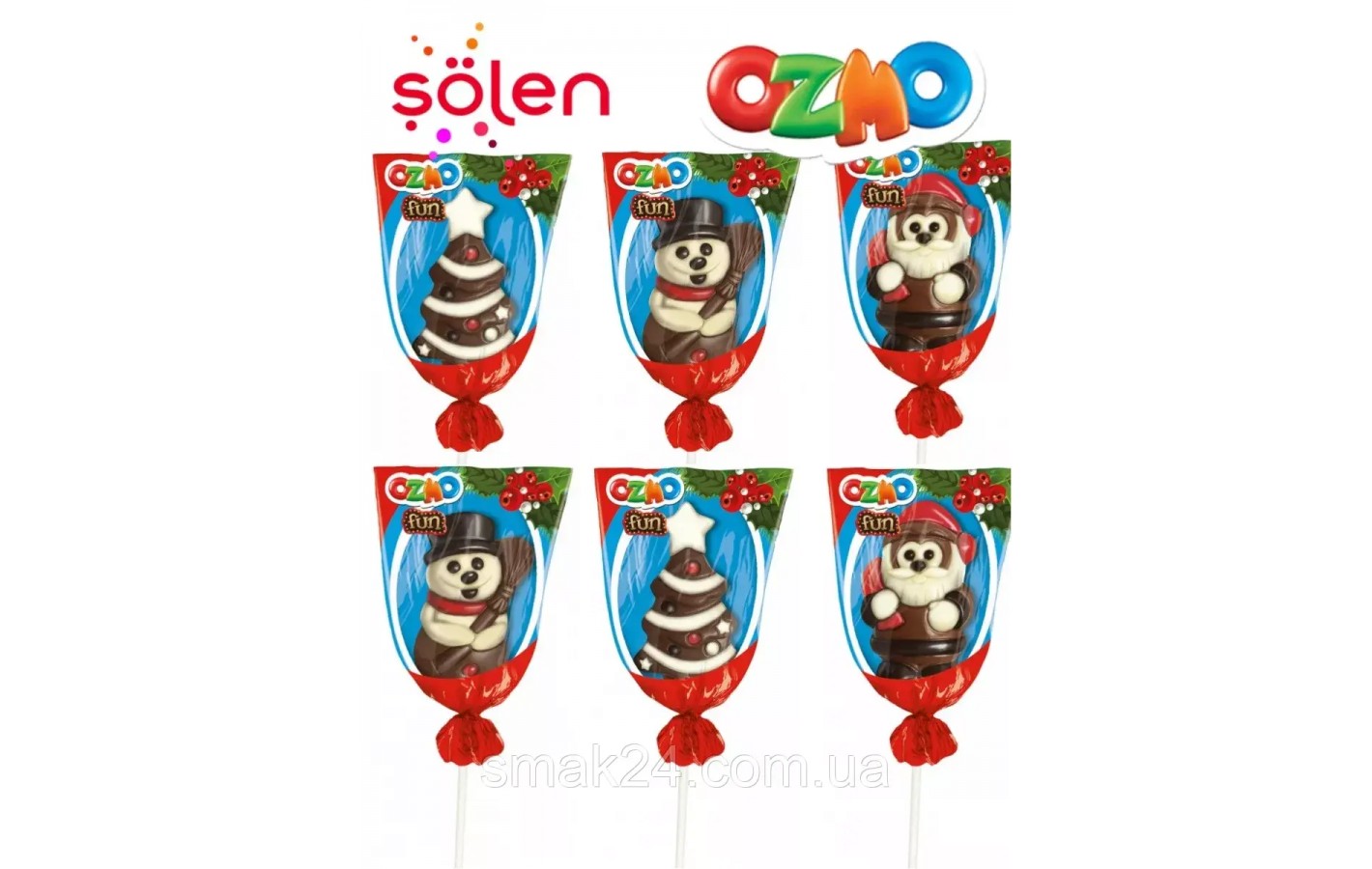 Шоколадні фігурки на паличці Ozmo FUN (в асортименті) 3x23г Туреччина