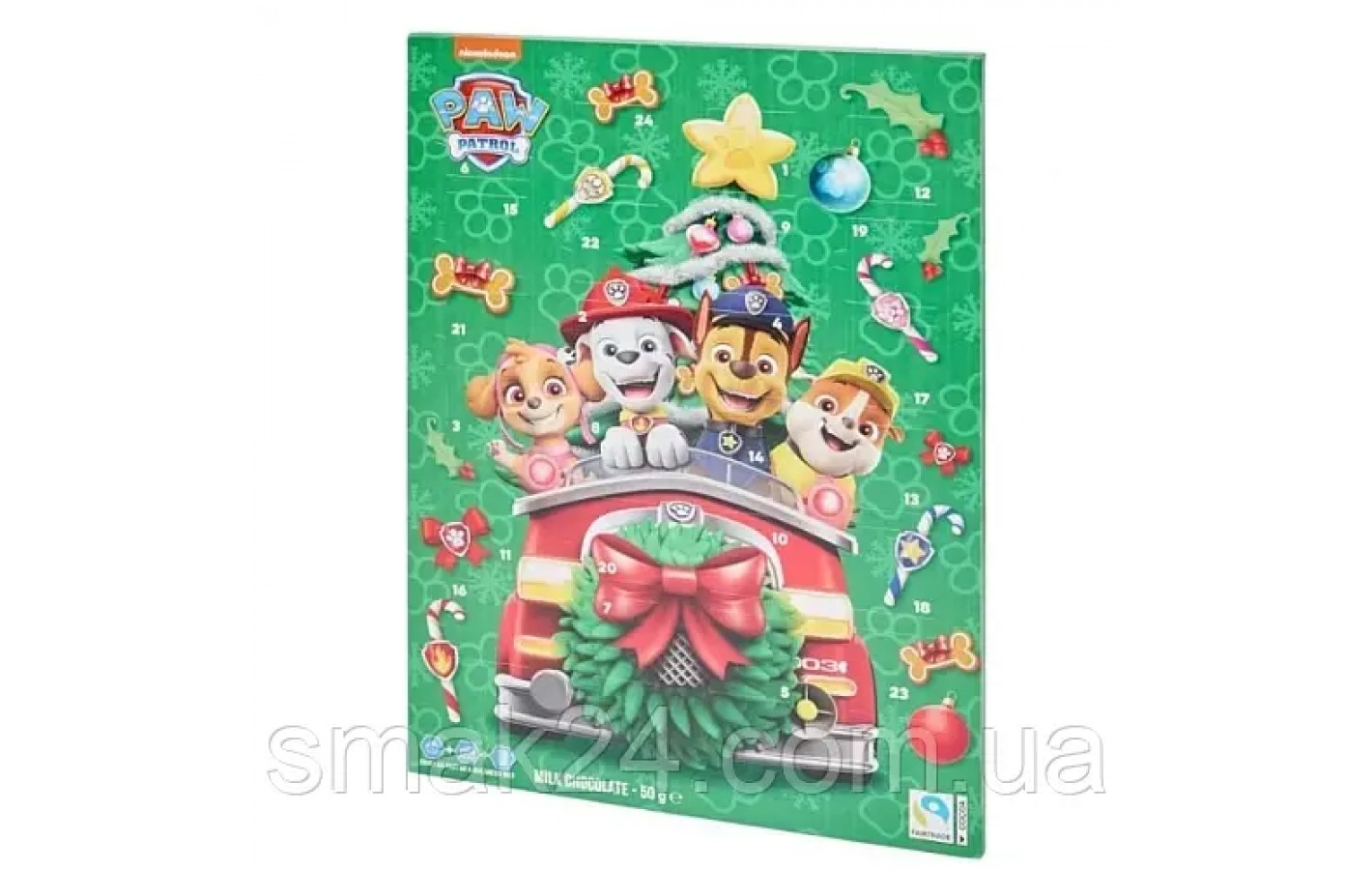 Шоколадный адвент календарь PAW PATROL50г