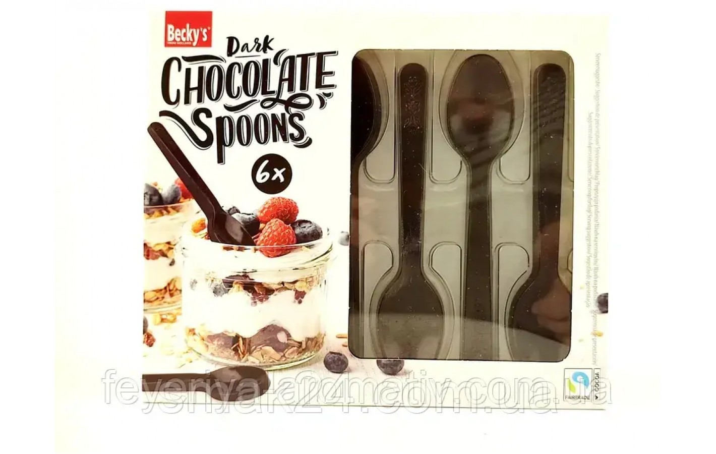 Шоколадні ложки Becky`s Dark Chocolate Spoons 6 шт 48 г 50% какао Нідерланди