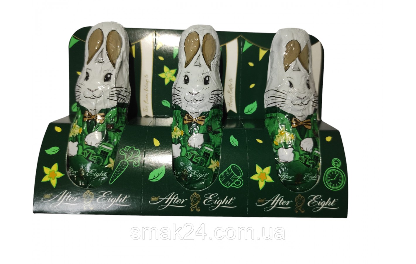 Шоколадные зайцы After Eight темный шоколад и мята Nestle 3шт 60г Швейцария