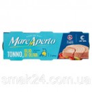Тунець шматком в оливковій олії Mare ApertoTonno all Olio di Oliva (3х70 г) 210 г Італія