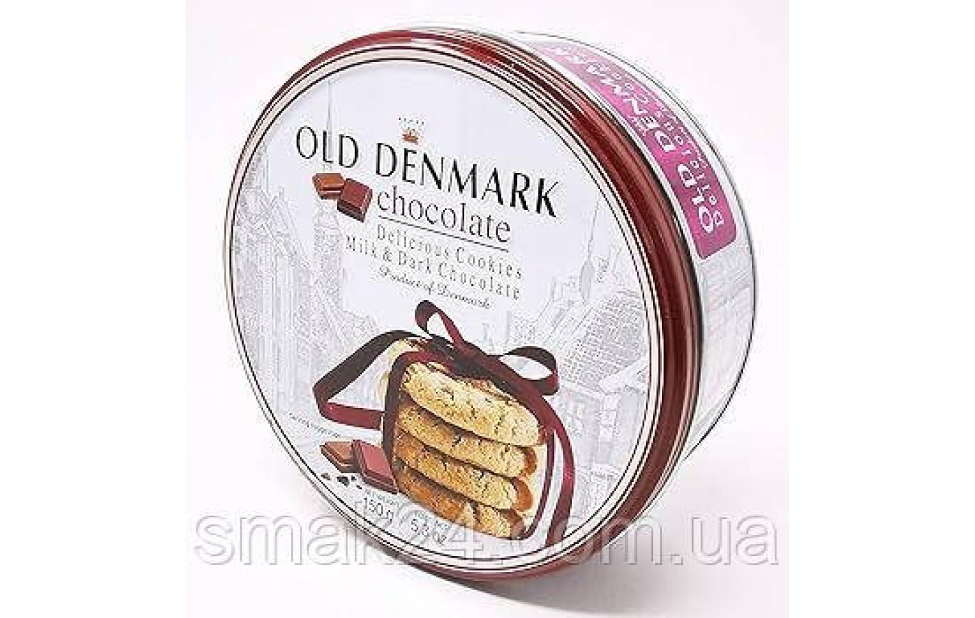 Печенье с кусочками шоколада Old Denmark Milk & Dark Chocolate Chip Cookies  в ж/б 150 г Дания