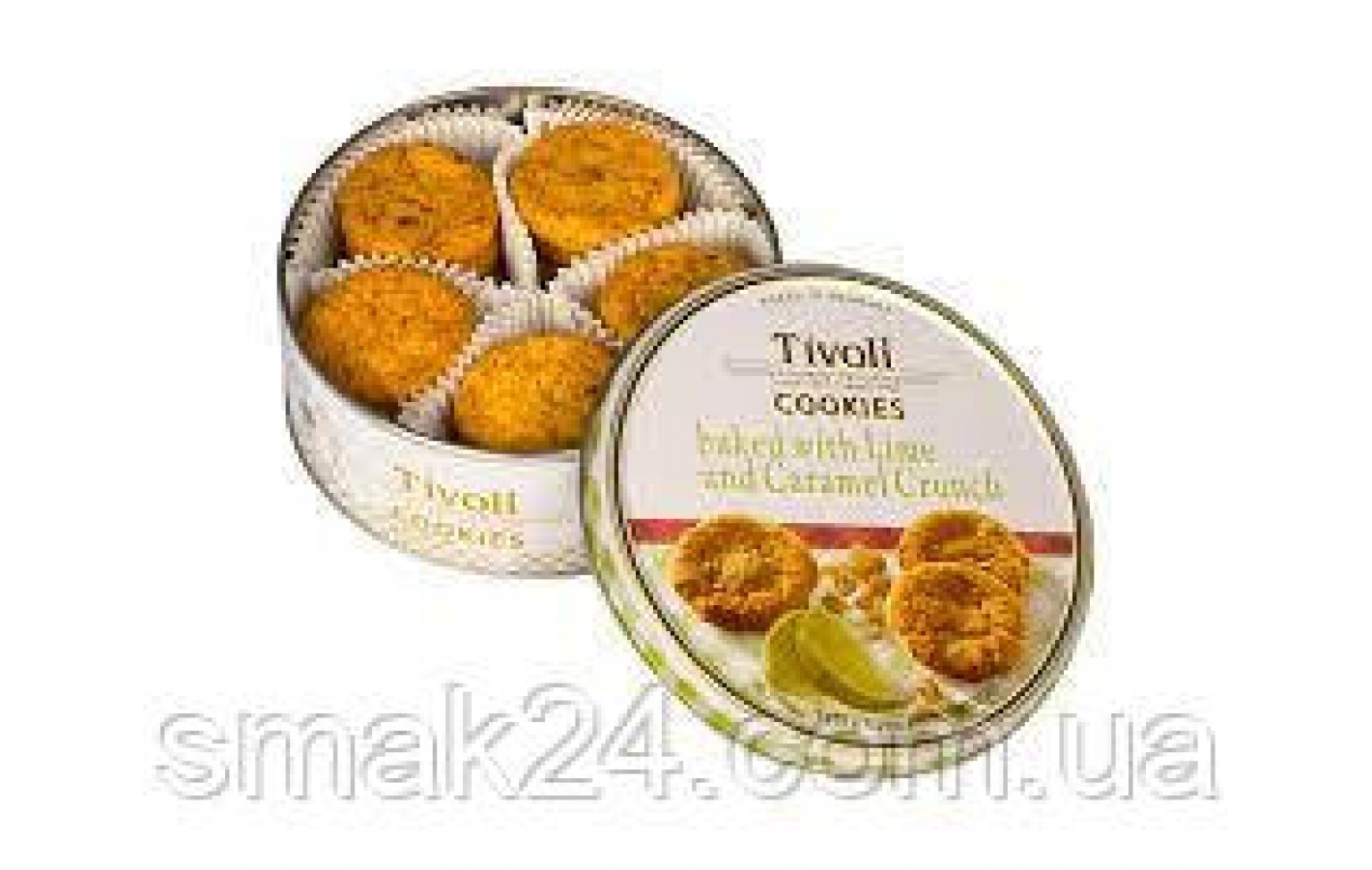Печенье со вкусом лайма и карамели Tivoli Cookies Lime & Caramel Crunch в ж/б 150 г Дания