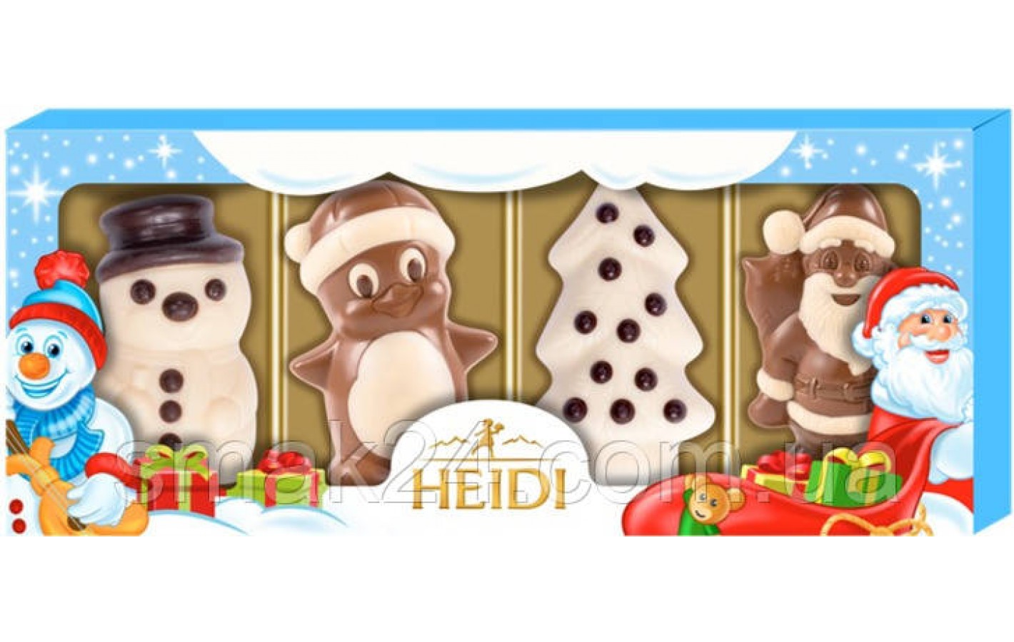 Рождественский набор шоколадных фигурок (4шт) Heidi 80г Румыния