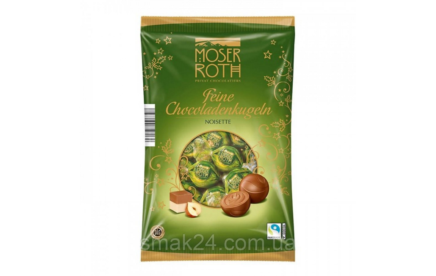 Шоколадные конфеты с пралине из фундука Moser Roth Feine Kugeln Noisette 150 г