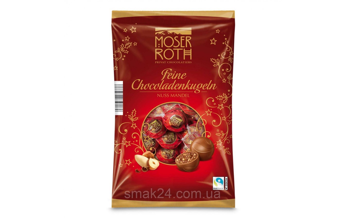 Шоколадные конфеты с миндалем Moser Roth Feine Kugeln Nuss Mandel 150г