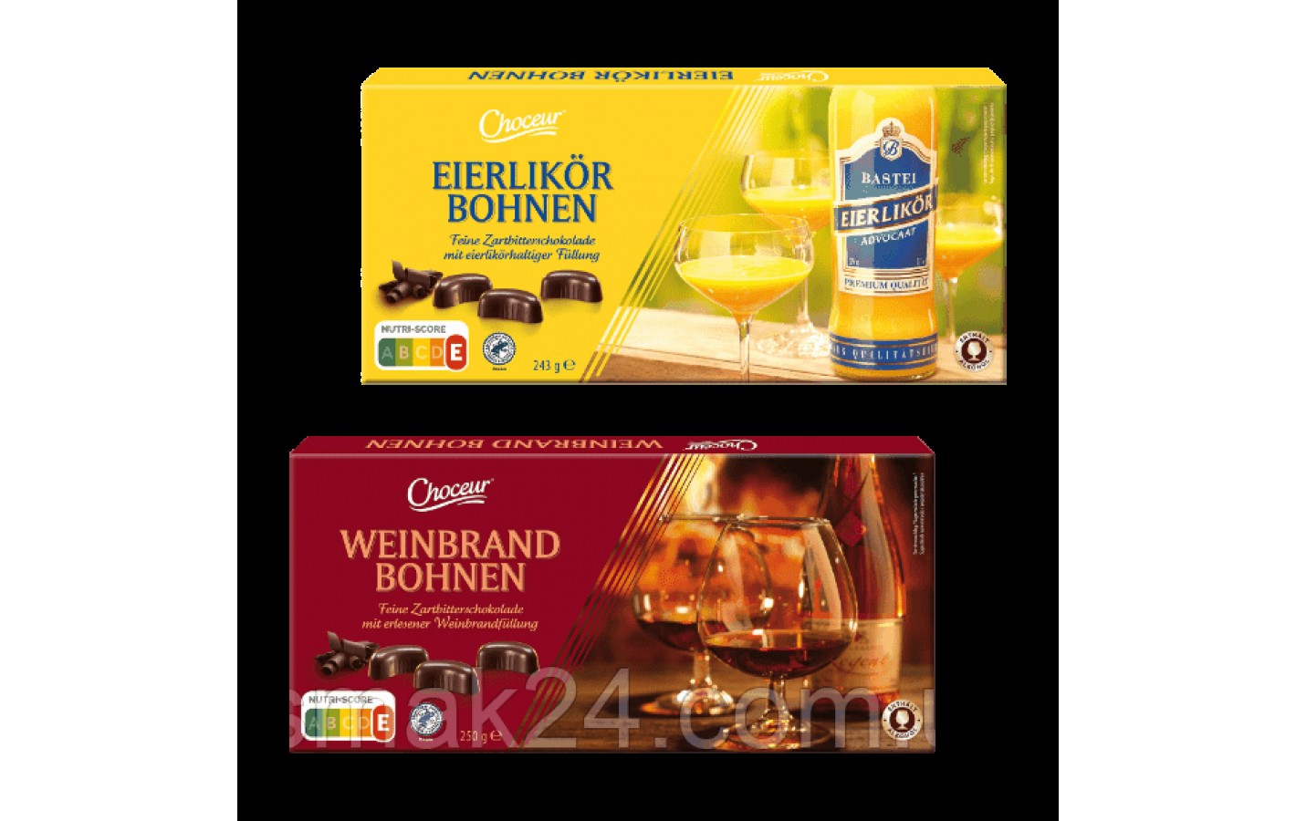 Шоколадні цукерки з Бренді Weinbrand-Bohnen Німеччина 250г