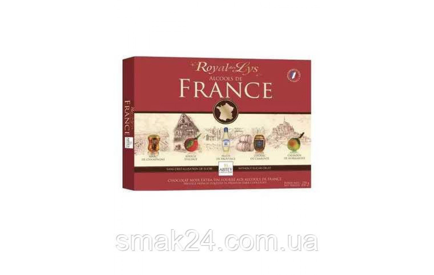 Конфеты шоколадные  Abtey Royal des Lys Alcools de France 250г Франция