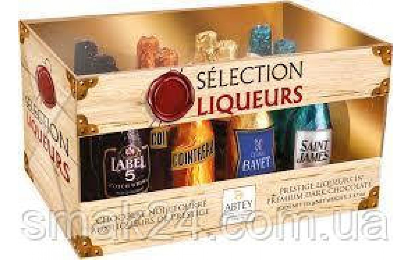 Конфеты Бутылочки с ликером  SELECTION LIQUEURS CHOCOLAT NOIR ABTEY 155г Франция