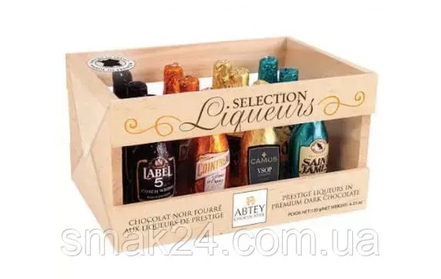 Конфеты Бутылочки с ликером  SELECTION LIQUEURS CHOCOLAT NOIR ABTEY 155г Франция