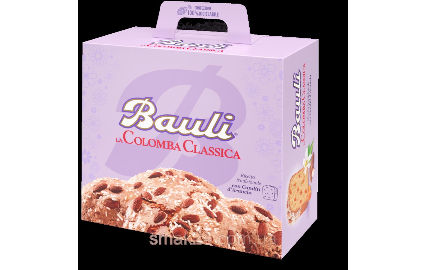 Кекс (Панеттон) с миндалем и апельсиновой цедрой классический Bauli La Colomba Classica 1кг Италия