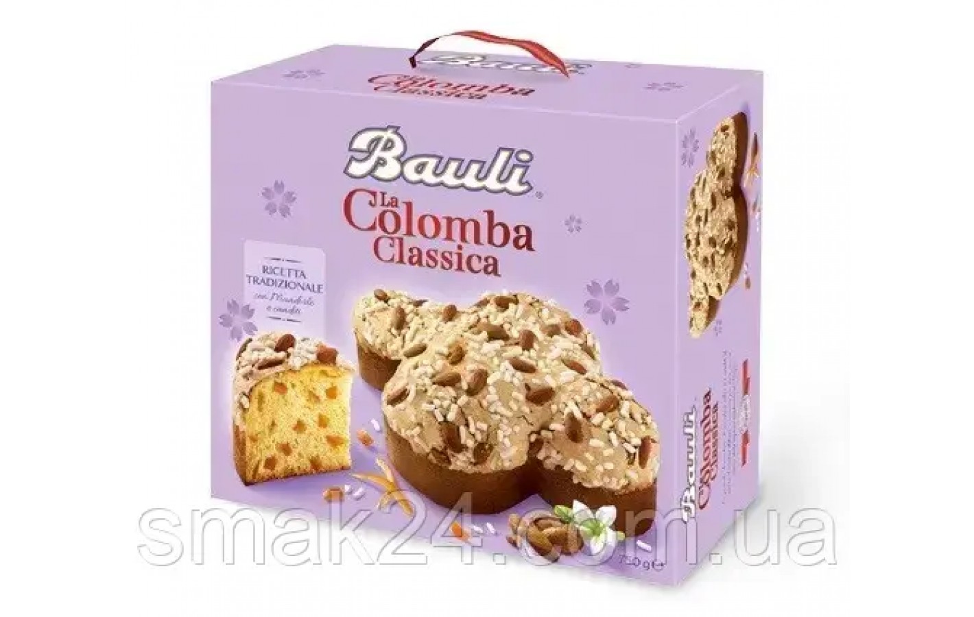 Кекс (Панеттон) с миндалем и апельсиновой цедрой классический Bauli La Colomba Classica 1кг Италия