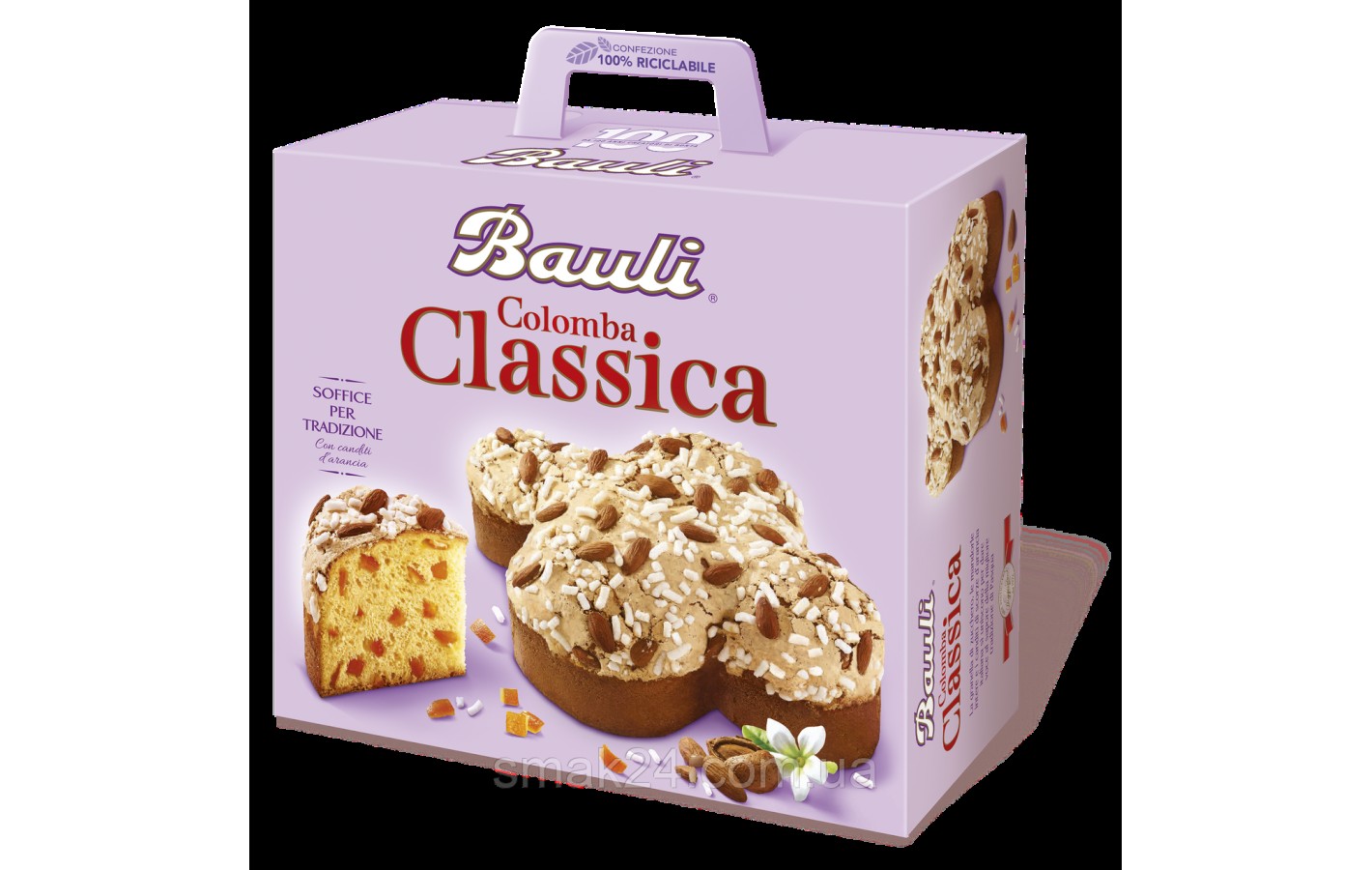 Кекс (Панеттон) с миндалем и апельсиновой цедрой классический Bauli La Colomba Classica 1кг Италия