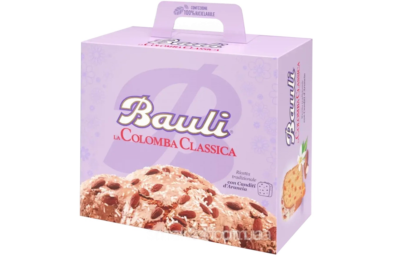 Кекс (Панеттон) с миндалем и апельсиновой цедрой классический Bauli La Colomba Classica 1кг Италия