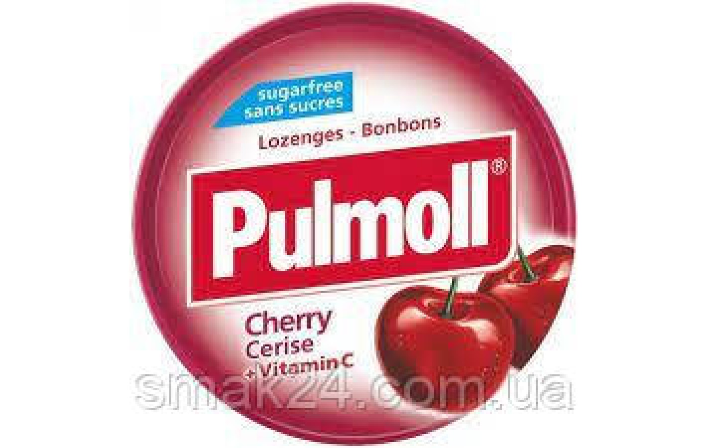 Льодяники (конфети) Вишня + вітамін C БЕЗ САХАРА Pulmoll Cherry +vitamin C 45 г Німеччина
