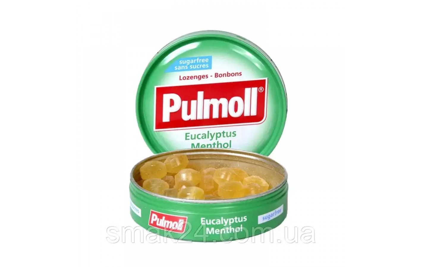 Леденцы (конфеты) Эвкалипт и Ментол БЕЗ САХАРА Pulmoll Eucalyptus Menthol 45г Германия