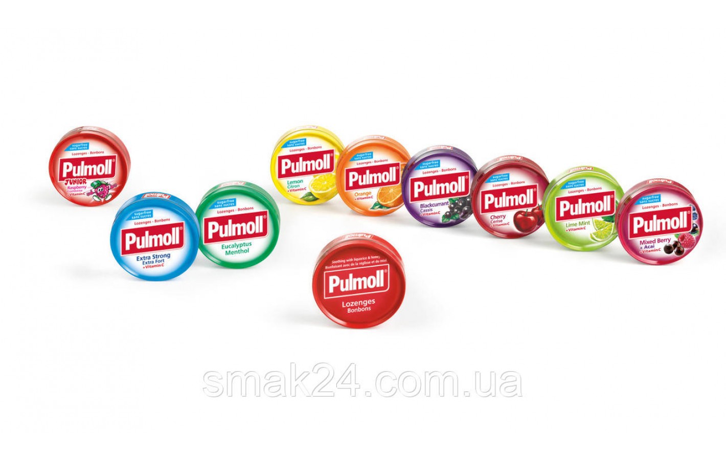 Леденцы (конфеты) Эвкалипт и Ментол БЕЗ САХАРА Pulmoll Eucalyptus Menthol 45г Германия