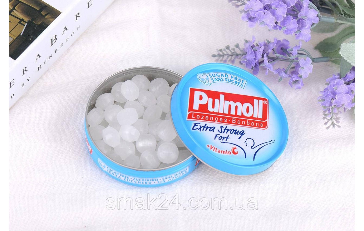 Леденцы (конфеты) С витамином С БЕЗ САХАРА Pulmoll Extra Strong + vitamin C 45г Германия