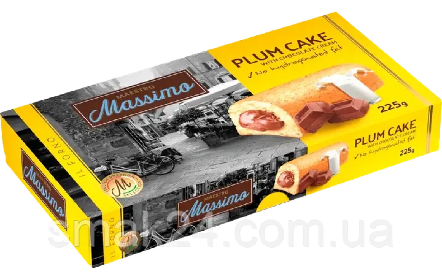 Пирожное бисквитное с шоколадным кремом Maestro Massimo Plum Cake Chocolate 225г (5шт) Италия