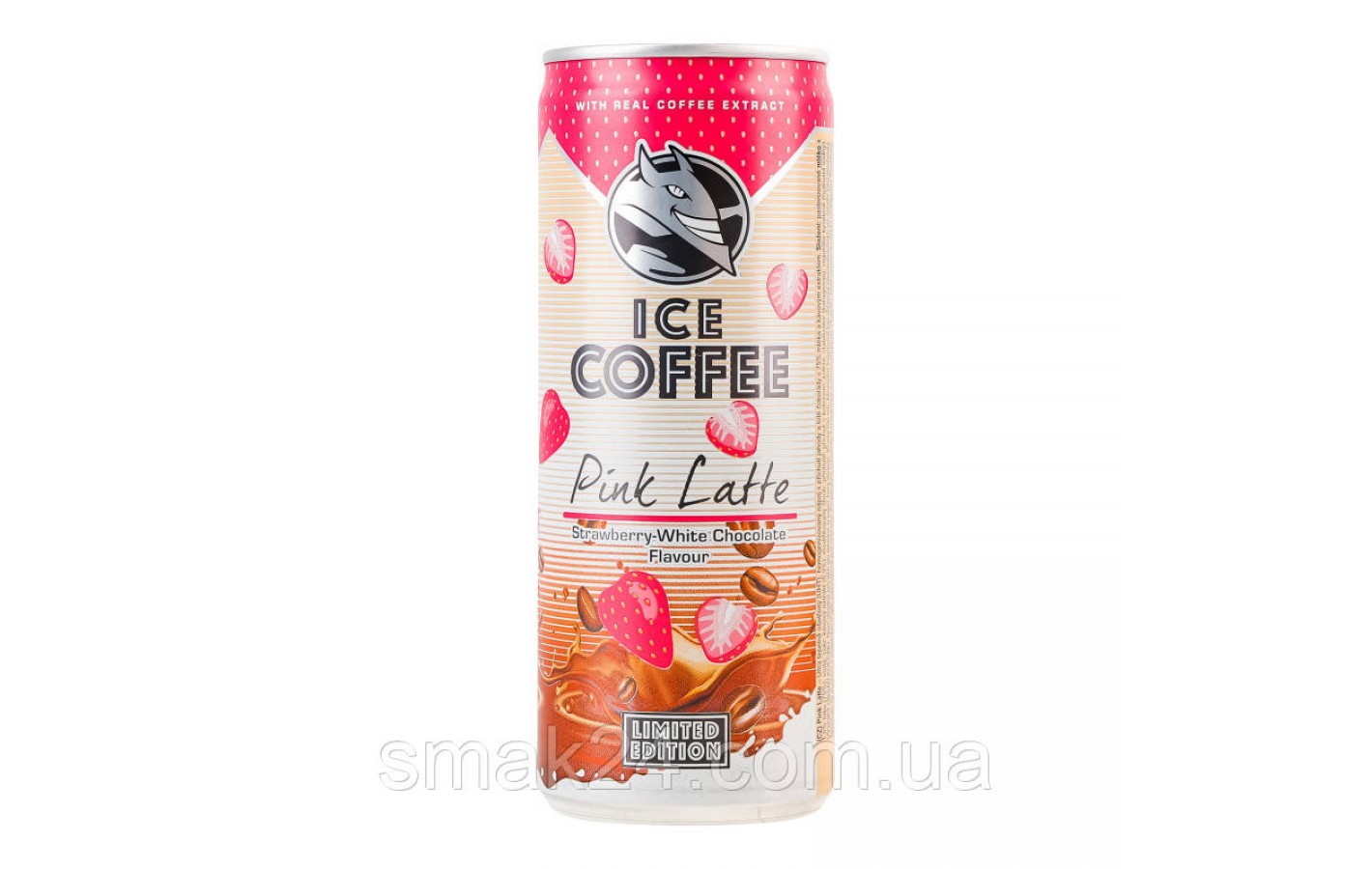 Холодна кава з молоком Полуничний Лате Hell Energy Ice Coffee Pink Latte 250 мл Угорщина