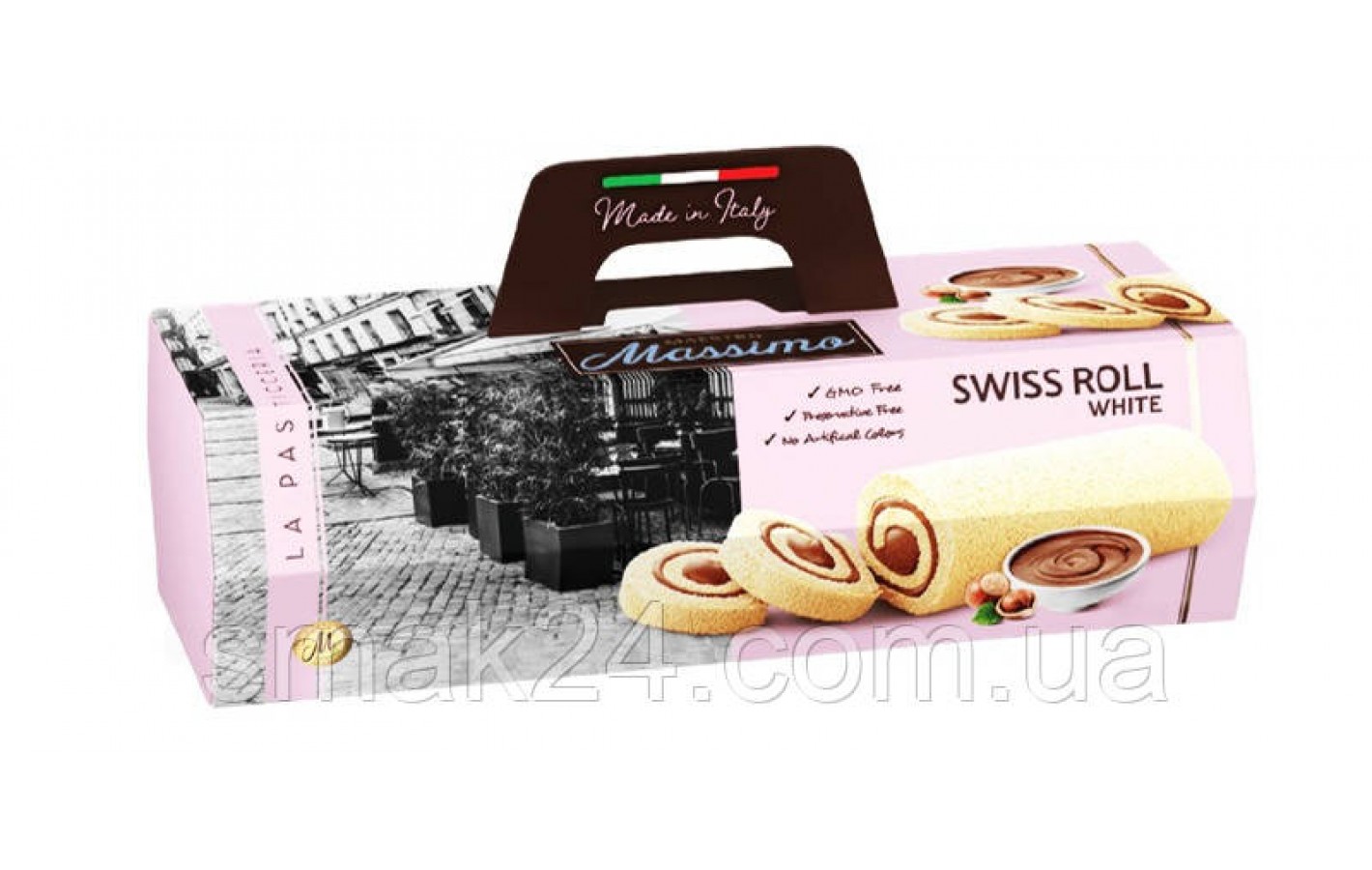 Рулет бісквітний із горіховим кремом Maestro Massimo whith Hazelnut Cream 300 г Італія