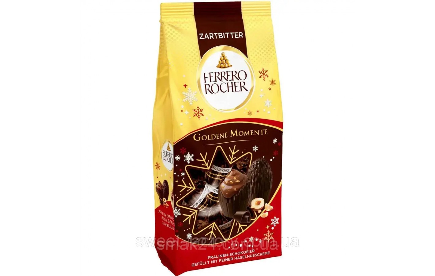 Конфеты в темном шоколаде Ferrero Rocher Goldene Momente Zartbitter 90г Италия