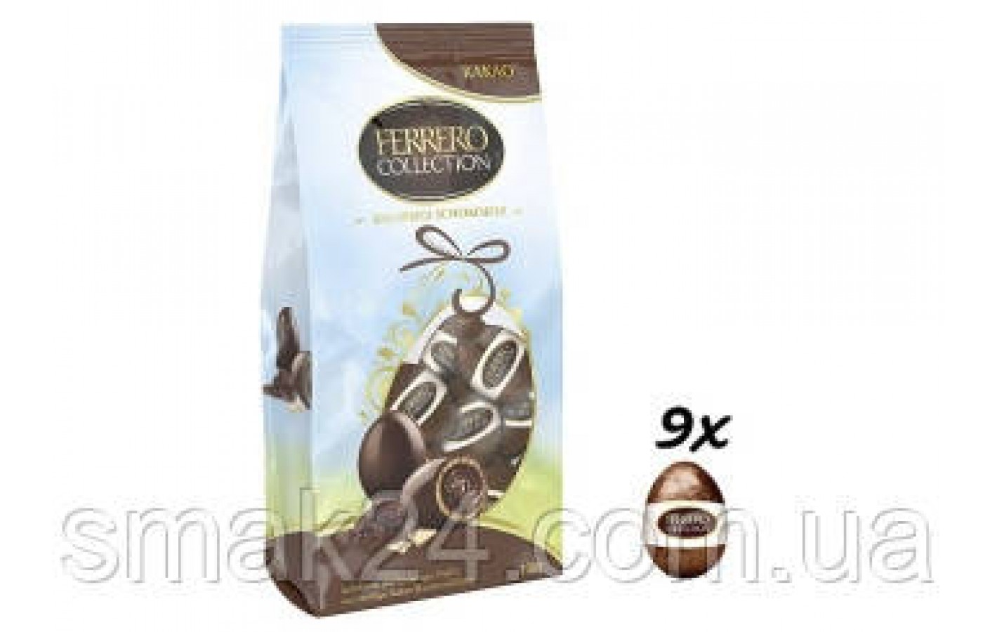 Конфеты в темном шоколаде Ferrero Collection Knusprige Schokoeier Kakao 100г Италия