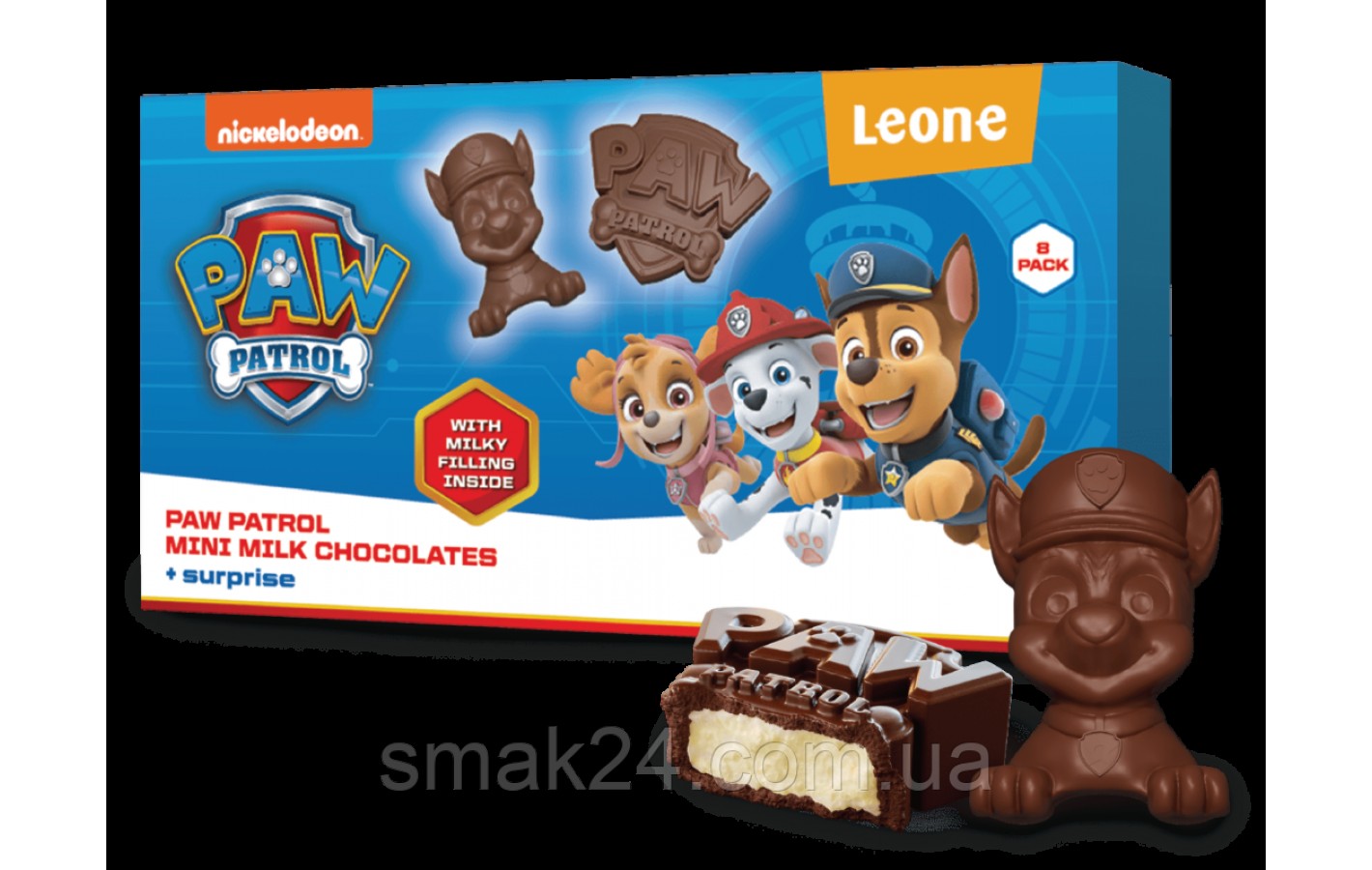 Шоколад молочный PAW PATROL Milk chocolate bars Paw Patrol 100г Испания