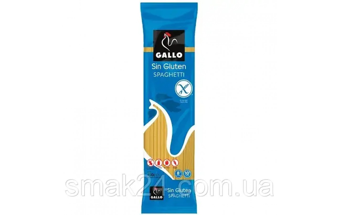 Макаронные изделия БЕЗ ГЛЮТЕНА, ЛАКТОЗЫ, ЯИЦ Спагетти Gallo  Spaghetti  450 г Испания
