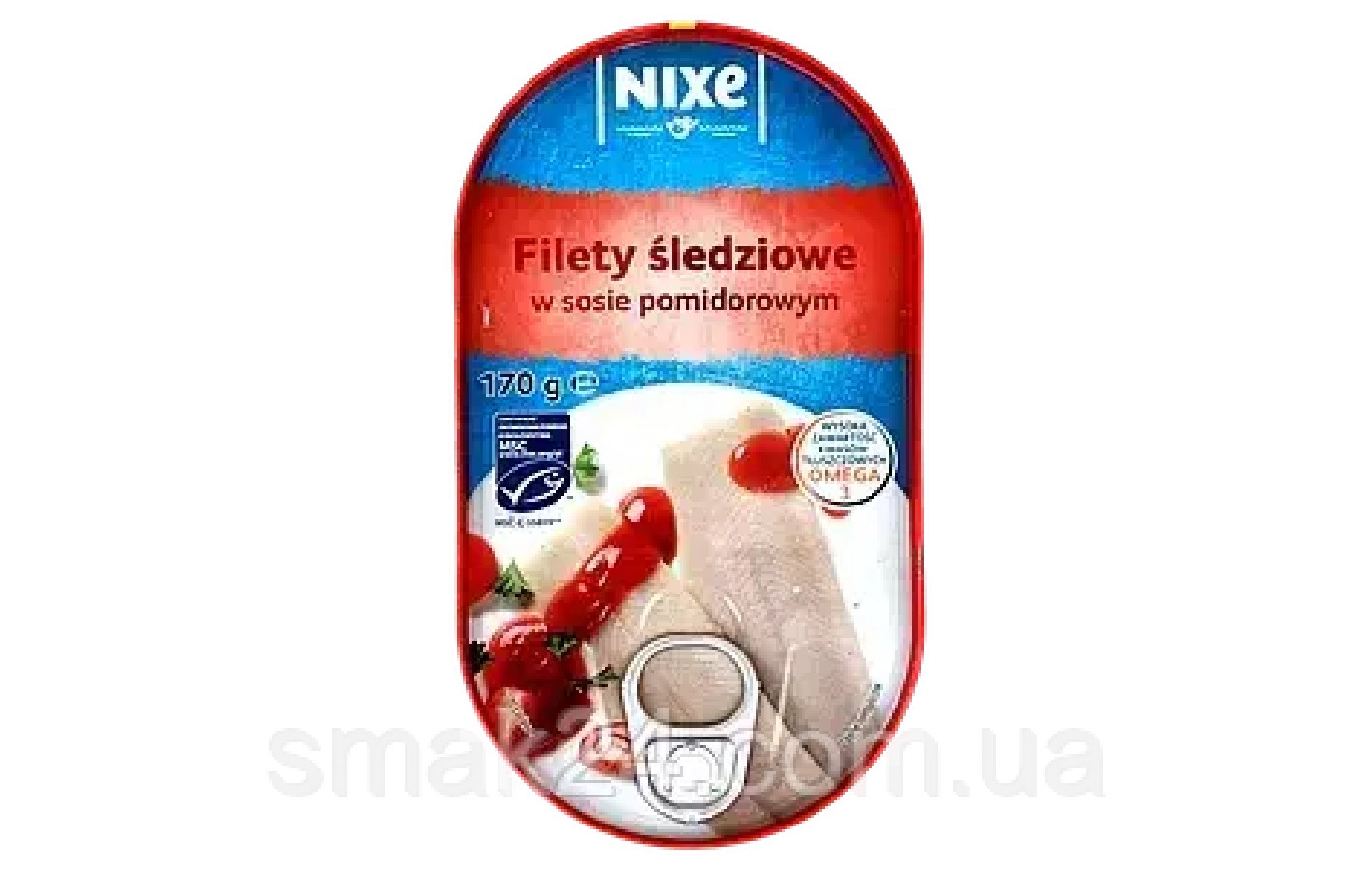 Філе оселедця в помідорному соусі Nixe Filety Sledz w sosie pomidorowym Польща 170г