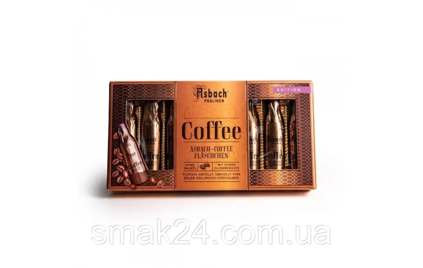 Цукерки з молочного шоколаду з бренді Asbach Pralinen Coffee 100 г Німеччина