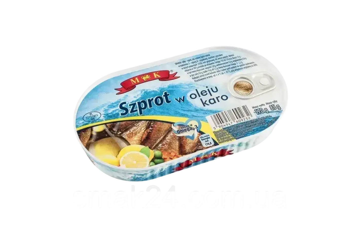 Шпроти в олії M&K Szprot w oleju karo Омега 3 170 г Польща