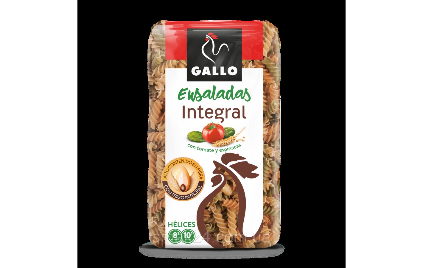 Макаронные изделия цельнозерновые с томатами и шпинатом Спираль Gallo Integral 400 г Испания