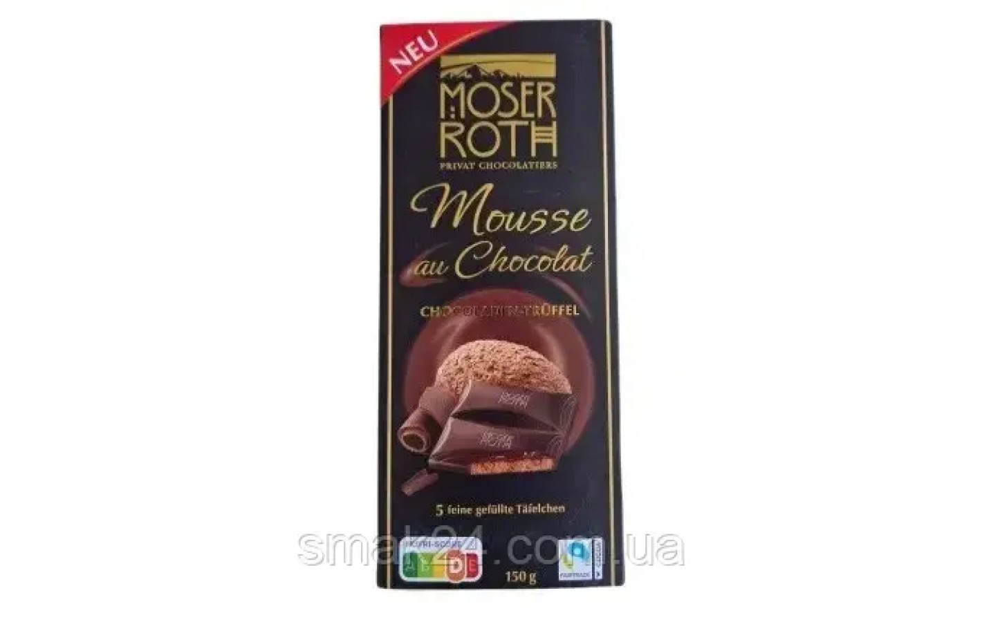 Шоколад черный Moser Roth Mousse Au Chocolat Chocoladen-Truffel 150г Германия