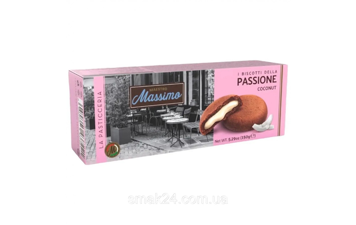 Печиво з кокосовим кремом Maestro Massimo Passione Coconut 150 г Італія