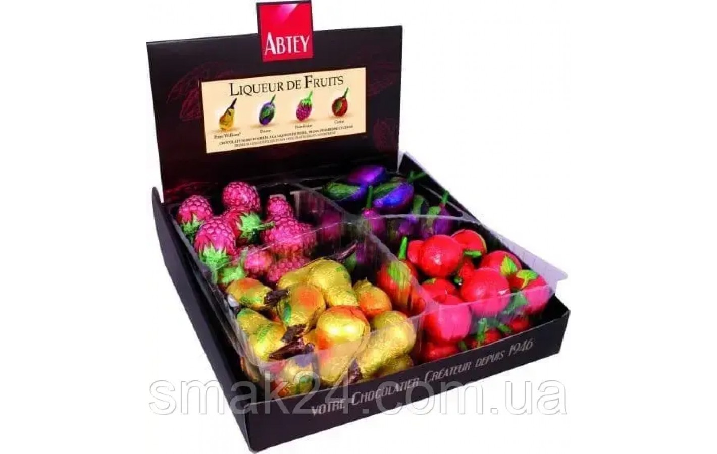 Конфеты  с фруктовыми ликерами LIQUEURS DE FRUITS ABTEY 72 шт. 720 г  Франция