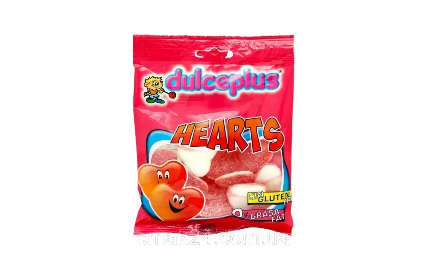 Желейні цукерки БЕЗ ГЛЮТЕНА Серця Dulceplus Hearts 100 г Іспанія